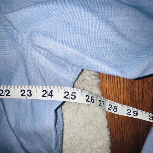 Nice Men’s Neiman Marcus Blue Button Down Long Sleeve Shirt Large 44/ 17.5 - Picture 11 of 13